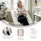 Flash Furniture Archer 28-in Oversized Portable Faux Shearling Folding Saucer Chair, Ivory Faux Shearling/Gold Frme FV-FSC-027-IV-SGD-GG - alternate 6